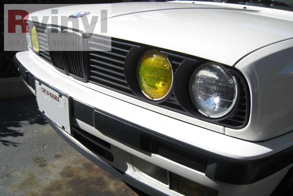 Bmw e30 yellow headlight film #3